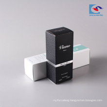 Wholesale hot stamping black Kraft cosmetic packaging folding gift paper box